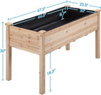 Yaheetech 2pcs Raised Garden Bed 48x24x30in Elevated Wooden Horticulture - Image 3