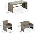 Best Choice Products 4-Piece Outdoor Wicker Patio Conversation Furniture Set - Image 7