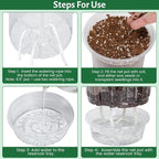 18 Pack 6.5/5/4 Inch Clear Self Watering Plant Pots - Image 3