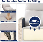 Outdoor Recliner Chair Set of 2, Wicker Patio Recliners - Image 4