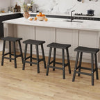 Bar Stools Set of 4, Waterproof UV-Resistant, Durable Resin Kitchen Island - Image 2