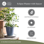 The HC Companies 10 Inch Eclipse Round Planter Pots - Image 4