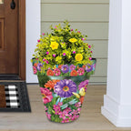 Briarwood Lane Zinnias in Bloom Large Planter - Image 2