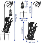 Solar Dog and Cat Lantern Garden Stakes - Image 4