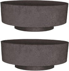 The HC Companies 8 Inch Round Plastic Succulent Capri Bowl Decorative Indoor by TheHCCompanies