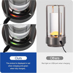 Portable Metal Table Lamp for Indoor/Outdoor, Rechargeable Cordless LED Lamp - Image 4