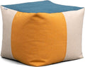 Big Joe Square Ottoman Weatherproof Bean Bag Footrest, Sunset Block Intertwist by BigJoe