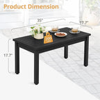 LUE BONA Outdoor Coffee Table Rectangle, HDPS Patio Coffee Tables - Image 3