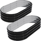 2Pcs 4X2X1ft Oval Raised Garden Bed Kit, Galvanized Raised Garden Beds Outdoor - Image 5