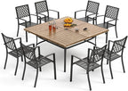 PHI VILLA 9 Pieces Outdoor Dining Set by PHIVILLAThepioneerofcomfortablehouseholdsupplies