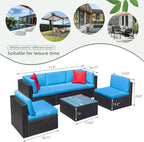 Devoko Patio Furniture Sets 6 Pieces Outdoor Sectional Rattan Sofa Manual - Image 7