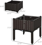 Outsunny 2 Piece Raised Garden Bed - Image 7
