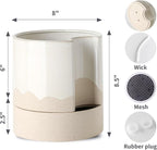 Nihow Self Watering Plant Pot: 8 Inch Ceramic Planter - Image 2