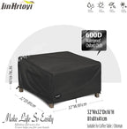 JinHrtoyi Patio Square Table Cover, 32Wx32Dx16H Inches 100% Waterproof Heavy - Image 2