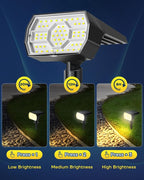 Kaxiida Solar Lights Outdoor Waterproof IP68, 3 Lighting Models Solar Powered - Image 2