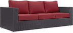 Modway Convene Wicker Rattan Outdoor Patio Sofa - Image 3