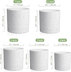 7/6.5/6/5/4 inch Plant Pots, 5 Pack Cylinder Flower Pots - Image 2