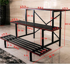 Zhongma 3 Tier Sturdy Metal Plant Stand, L35.43 x W26 x H23.6 inch, Heavy Duty - Image 2