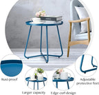 danpinera Outdoor Side Tables, Weather Resistant Steel Patio Side Table - Image 6