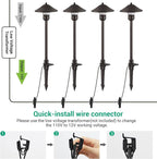 EDISHINE Low Voltage Pathway Lights, 3W 150 LM 3000K 16.5“ Tall LED Landscape - Image 4