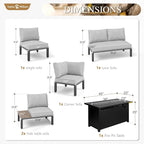 Sophia & William 6 Pieces Patio Furniture Set - Image 6