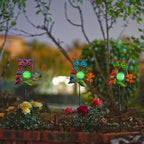 Set of 3 Owl Decorative Garden Stakes, Glow in The Dark Metal Yard Art - Image 6