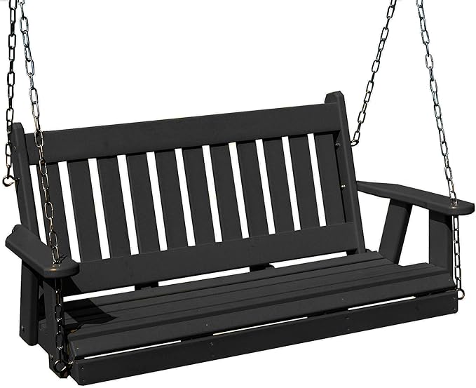 Mission Poly Lumber Wood 5FT Porch Swing Amish Craftsmandship Made in USA HDPE by Unknown