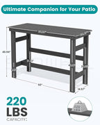 SERWALL 41" Outdoor Bar Table, All Weather HDPE Patio Bar Counter Height Table - Image 6