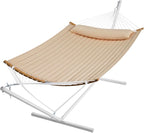 SUPERJARE Hammock with Stand, 2 Person Heavy Duty Hammock with Padded Cotton by SUPERJARE