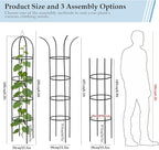 100% Metal 6.6ft Obelisk Trellis - Image 3