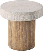 COSIEST Outdoor Medium Side Table, Patio Coffee Table, 19.7 inches Round MgO - Image 5