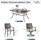 PHI VILLA 7 Pieces Outdoor Dining Set - Image 9