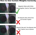Magnetic Shower Curtain Weights, Rubber Covered Heavy Duty Weights, Prevent - Image 2