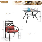 Sophia and William Outdoor Patio Dining Set - Image 6
