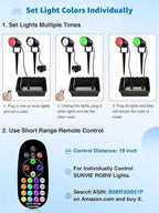 SUNVIE RGB Spot Lights Outdoor 12W LED Color Changing Landscape Lights - Image 8