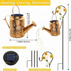 Solar Lanterns Outdoor, Sunflower Watering Can lights, Waterproof Hanging - Image 4