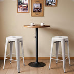 Furmax 30 Inch Metal Bar Stools Set of 4, Counter Height Backless Stools - Image 2