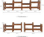 Wood Plant Stand Indoor Outdoor, 4 Tiers Plant Stand Bench Indoor, Low Window - Image 2
