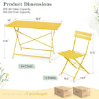 MELLCOM 5-Piece Foldable Patio Dining Set - Image 2
