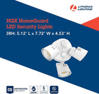 Lithonia Lighting HomeGuard 3-Light LED Outdoor Flood Lights, Outdoor LED Lights - Image 4