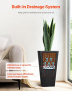 VEVOR Set of 2 Tall Outdoor Planters 22inch, Large Planters - Image 4