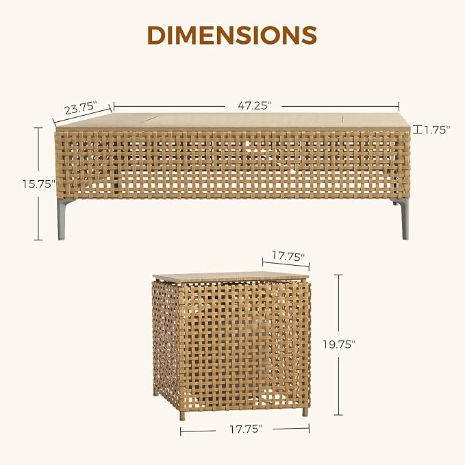 Grand patio 15-Piece Patio Furniture Set - Image 7