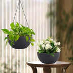 10 inch Hanging Planters for Indoor Outdoor Plants, 2 Pack Hanging Flower Pots - Image 7