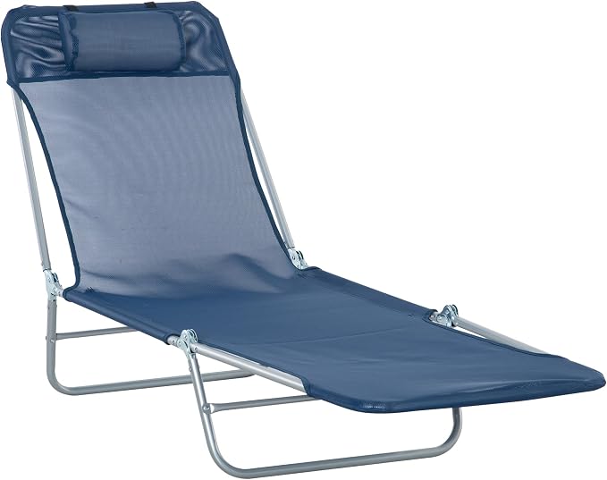 Outsunny Folding Chaise Lounge Chair, Pool Sun Tanning Chair, Outdoor Lounge by Outsunny