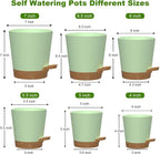 Self Watering Pots, 7/6.5/6/5.5/5/4 inch Flower Pots - Image 2