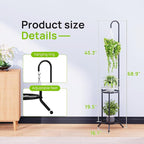 2-tier Hanging Plant Stand Plant Hanger Indoor Outdoor Corner Plant Stands - Image 3