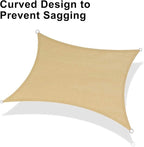 LOVE STORY Custom Size 8'x20' Sand Sun Shade Sail Rectangle UV Block Canopy - Image 6
