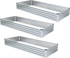 3 Pack 6x3x1FT Galvanized Raised Garden Beds Kit Outdoor Metal Gardening - Image 5