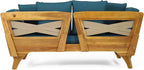 Merax Outdoor Patio Convertible Sofa Couch, Luxury Green Sectional Daybed - Image 6