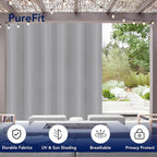 PureFit Outdoor Curtains for Patio Waterproof Weatherproof, UV Resistant - Image 3